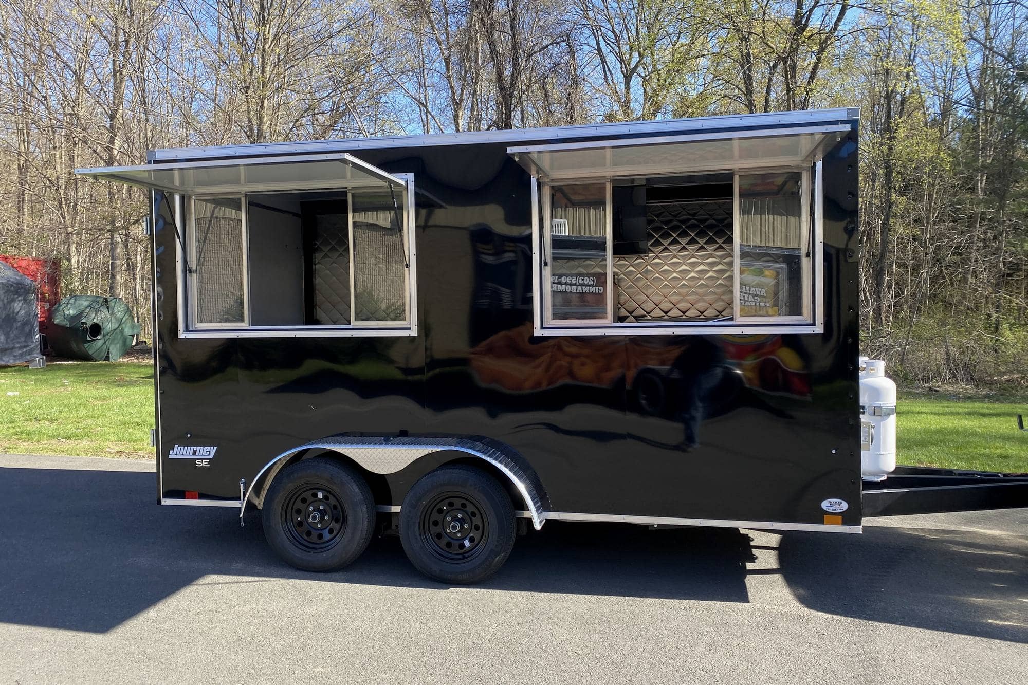 Breaking Yolk 7x14 concession trailer with dual serving windows
